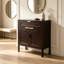 Meuble d'appoint, buffet de rangement autoportant avec tiroirs et placard à portes cintrées, console en bois pour salon/entrée