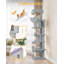 Cat Tree for Indoor Cats, Large Tall Cat Tower, Multi-Level Cats House with Condo, 8 Scratching Posts, Hammock, 4 Pom Poms-1526342313-1526342314