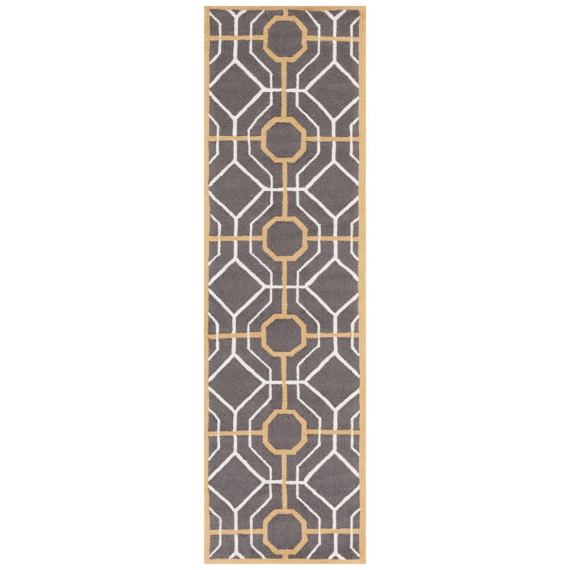 Naya Hand Hooked Performance Geometric Rug, Runner 2'3" x 8'