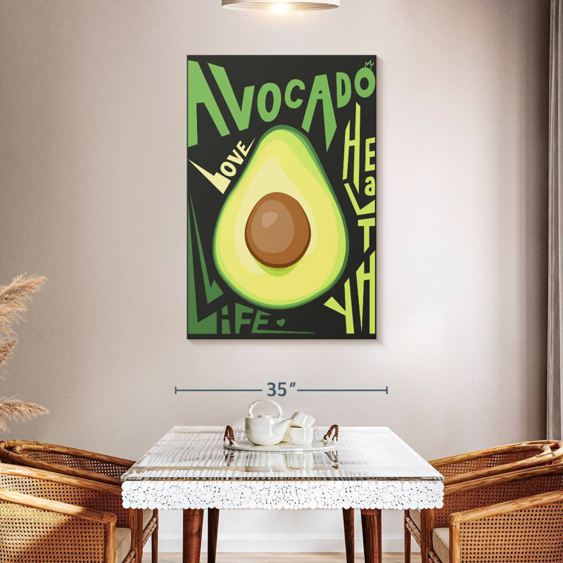 Kema Kitchen Avocado Wall Sign, 48" H x 32" W