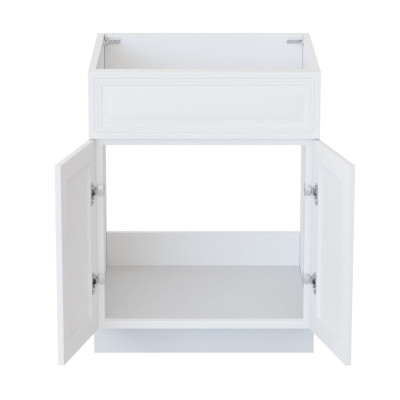 Base de meuble-lavabo simple 24 po blanc antique seulement