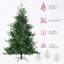 Arbre de Noël artificiel avec 1288 branches et base en acier