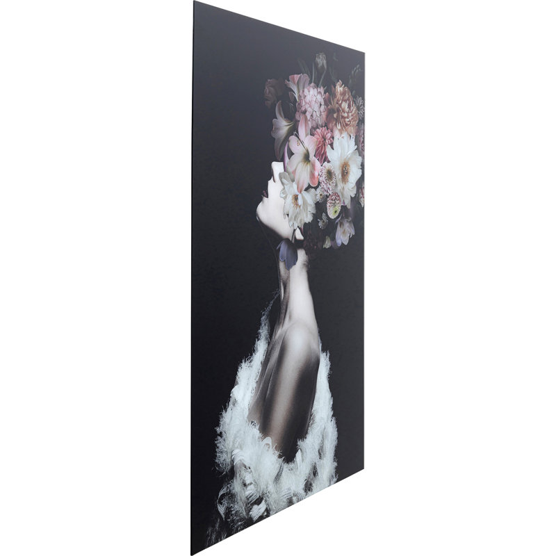 Flowery Beauty Photographic Art Print on Glass
