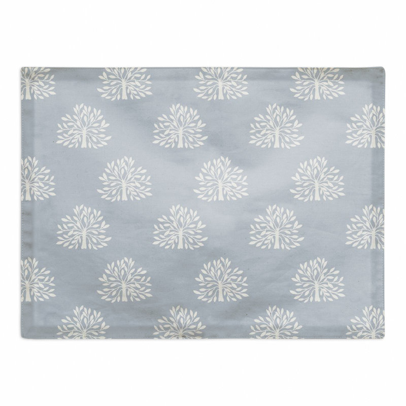 Cotton Floral Rectangle Placemat, Blue