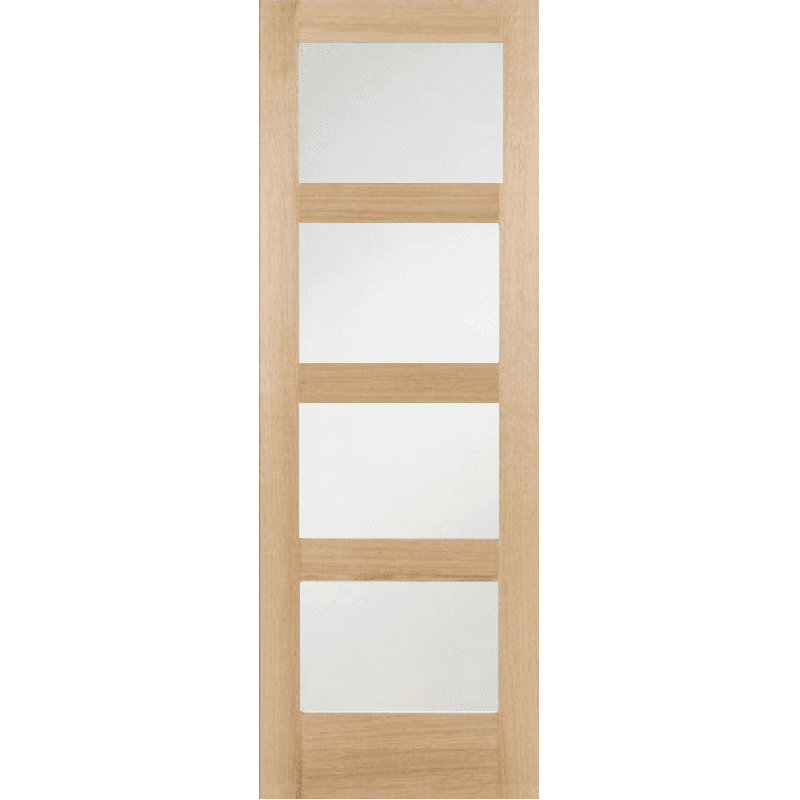 Pontoise Veneer Sliding Doors Unfinished, 198.1cm H x 76.2cm W x 3.5cm D