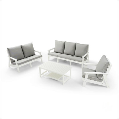 All-Weather Outdoor Single Sofa With Cushion
