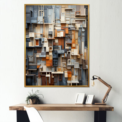 Abstrait taupe, bâtiment I, sur toile