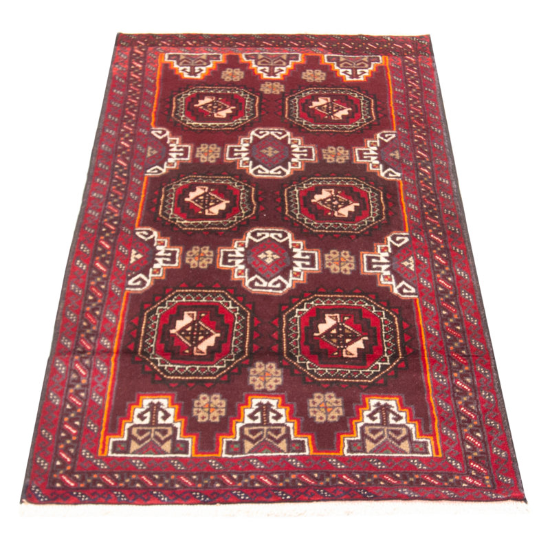 Tapis unique en laine noué à la main 3 pi 2 po x 5 pi 11 po nouvel âge Briceton