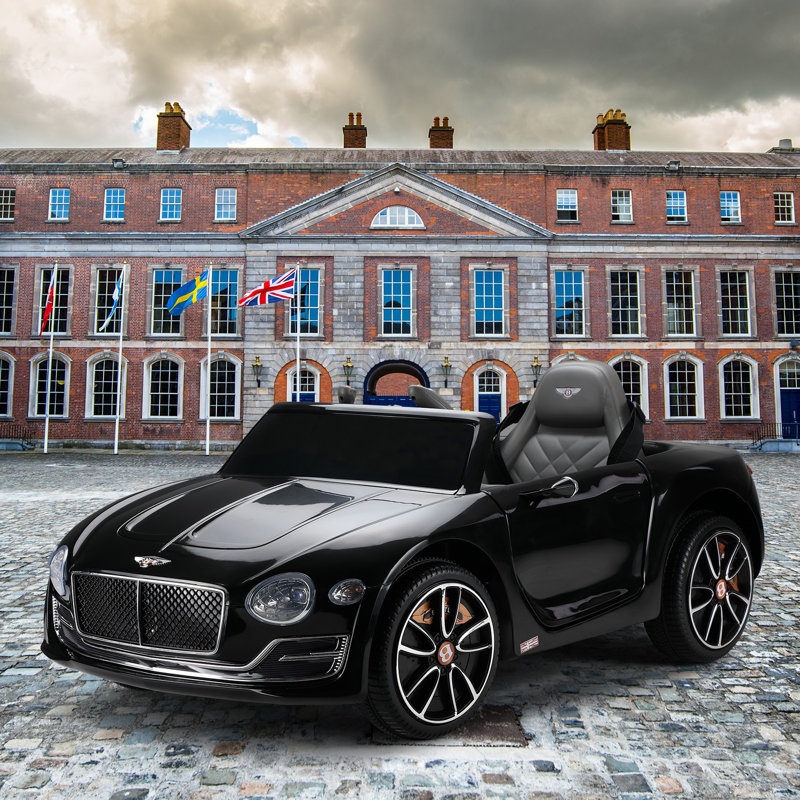 Electric Kids Ride Car Motorized Vehicles with Remote Control Bentley Battery Powered, Black