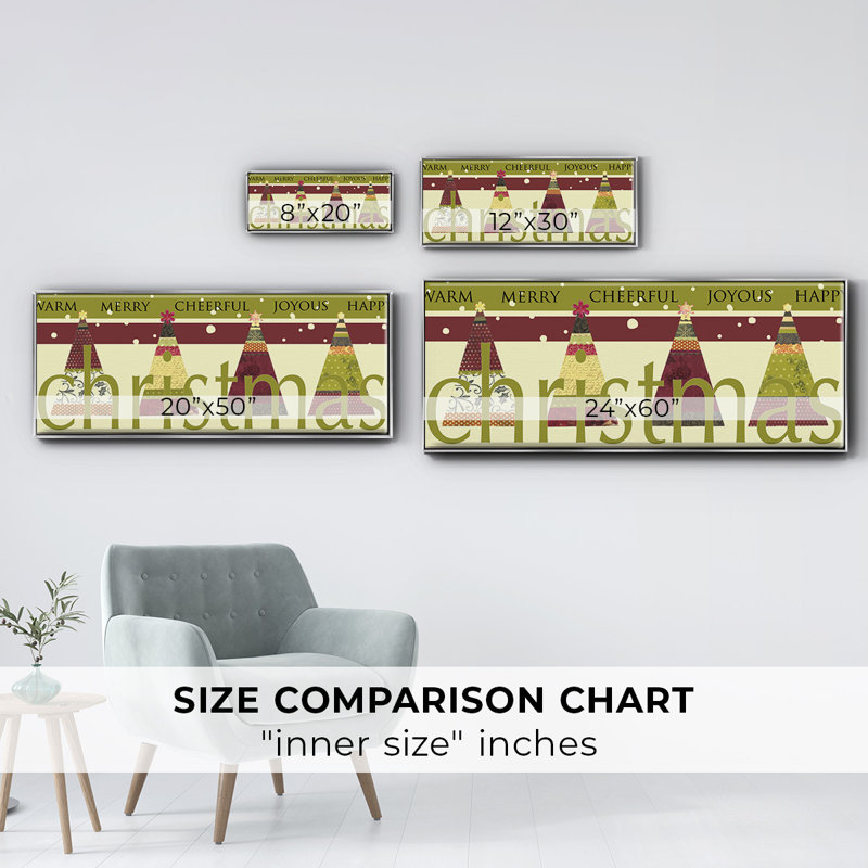 «Happy Merry Joyous», toile encadrée, H 20 po x l 50 po