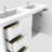 59.13'' Double Bathroom Vanity with Acrylic Top