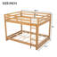 Lit superposé en bois, grand lit, inclus, pin et, peu encombrant pour cabines de montagne-129909130