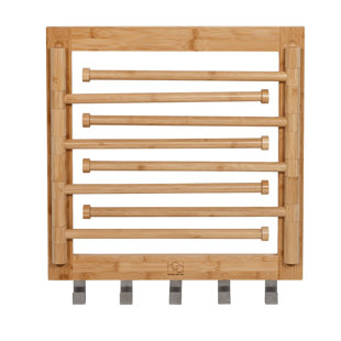 Bamboo Swivel Wall-Mounted Drying Rack