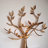 Decorative Candle Holder, Tree Branch Design, Rose Gold Metal, 31 Inch