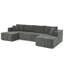 Canapé modulaire en U en chenille avec nuage et porte-gobelets-1204367867-1204367865
