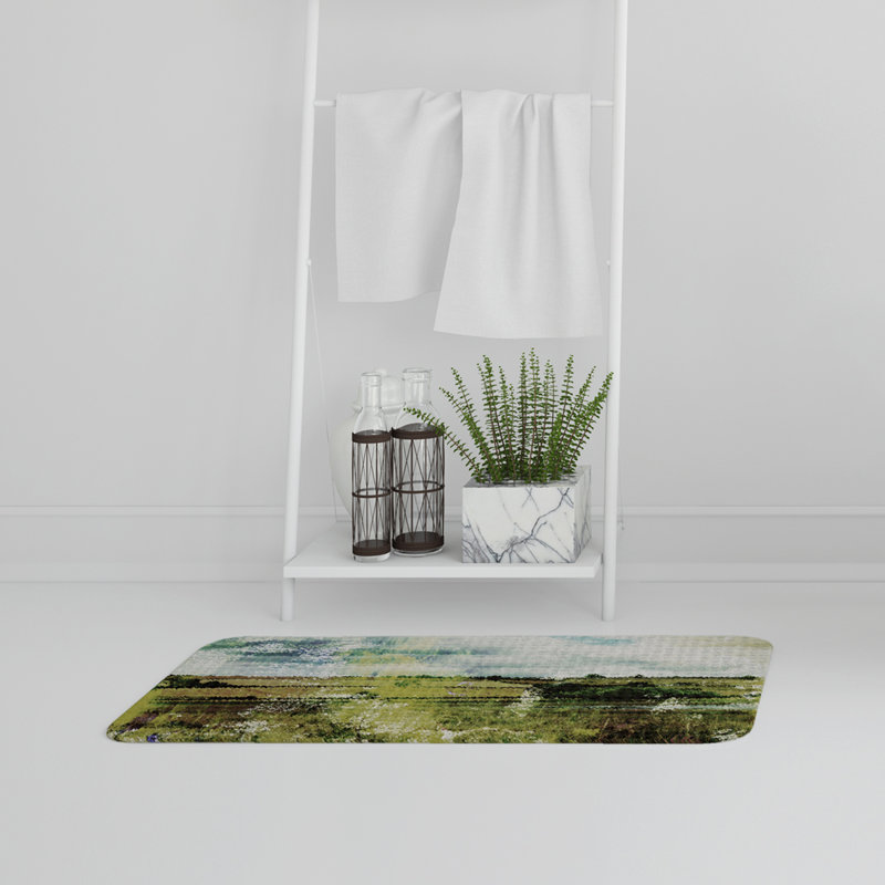 Platte Non-Slip Bath Mat, Light Green