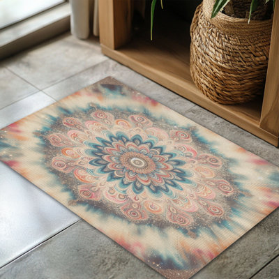 Tapis tressé Tie-Dye