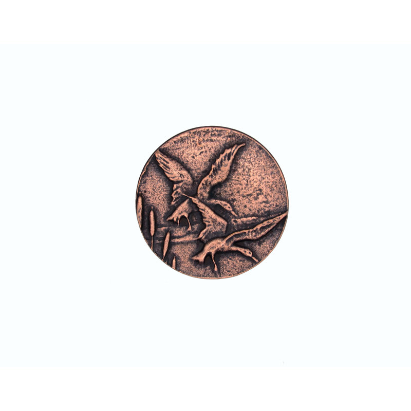 Poignée ronde 1 1/2" de diamètre, Laiton antique