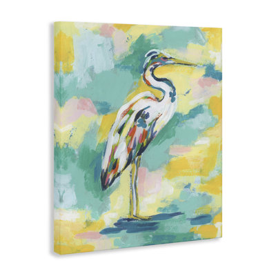 «Blue and Yellow Heron Bird» par Ethan Harper