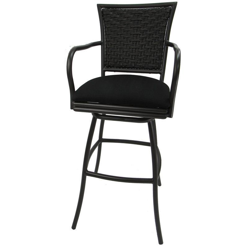 Tabouret de bar 26 po Wynwood, Noir, Brown, 26"