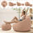 59" Yoga Chaise Lounge Chair, High-Density Memory Foam Floor Sofa in Brown Chenille, Tan-1520163994