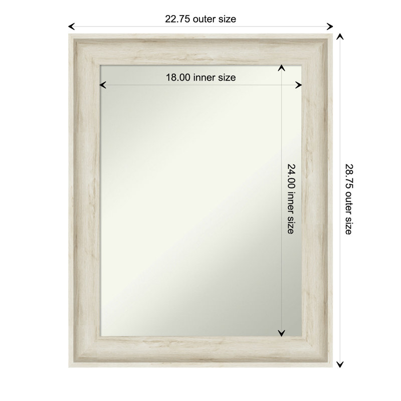 Miroir d'appoint mural Lola-Jane, H 28,75 po x l 22,75 po