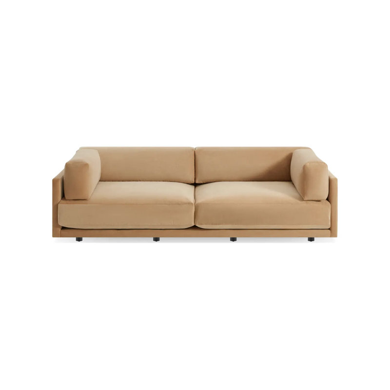 Canapé 82 "Sunday, Mélange de polyester velours chameau, 30" H x 82" W x 40" D