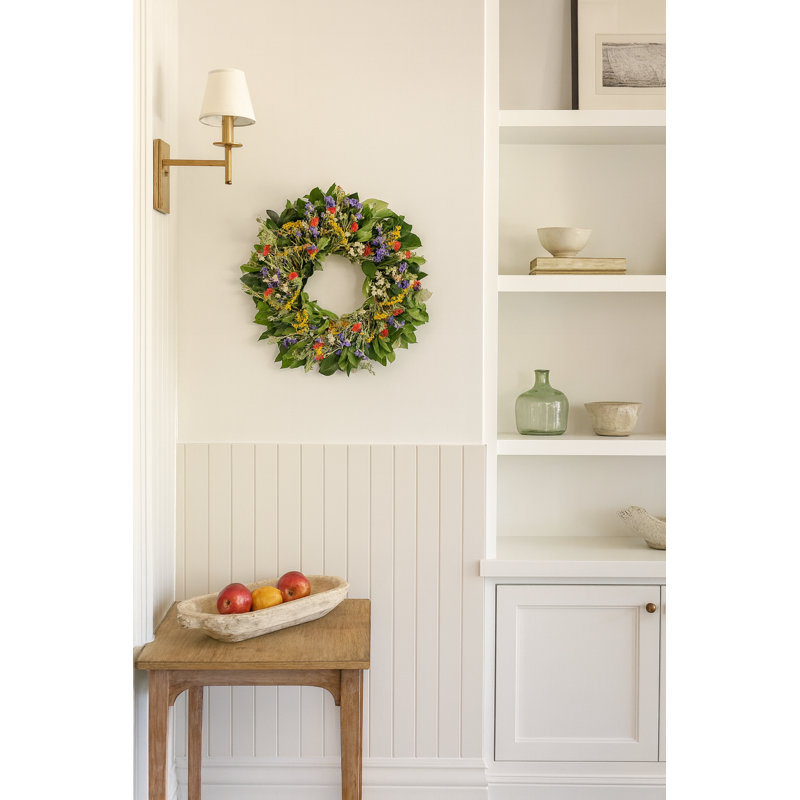 Handcrafted Dried Mixed Assortment Wreath, 30" H x 30" W x 6" D
