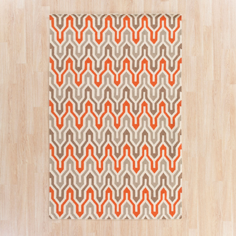 Isaacs Wool Geometric Indoor Rug, Rectangle 3'6" x 5'6"