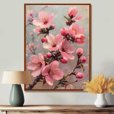 Fleur de cerisier rose et gris