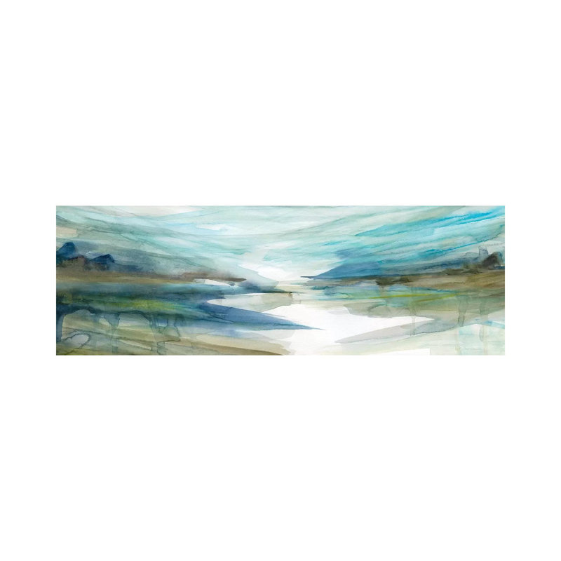 Spring Reflection II by Carol Robinson - Wrapped Canvas Painting, 30.48 cm H x 91.44 cm W x 1.91 cm D