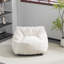 Fauteuil à billes Olbia, fausse fourrure beige