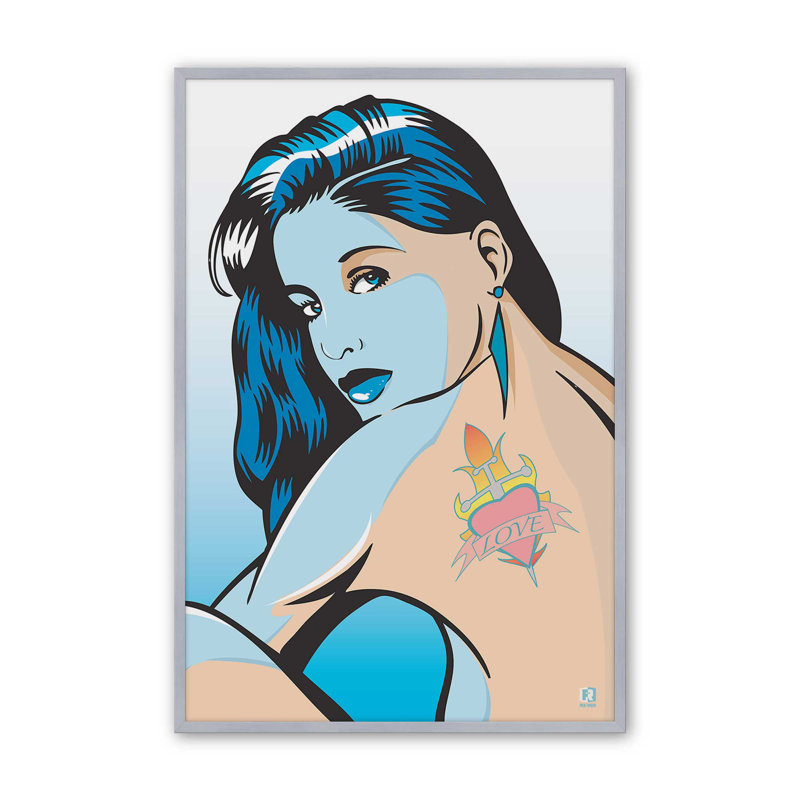 Ink And Expression Art Print, Framed Print without Mat, 15.25" H x 12.25" W, Polished Chrome