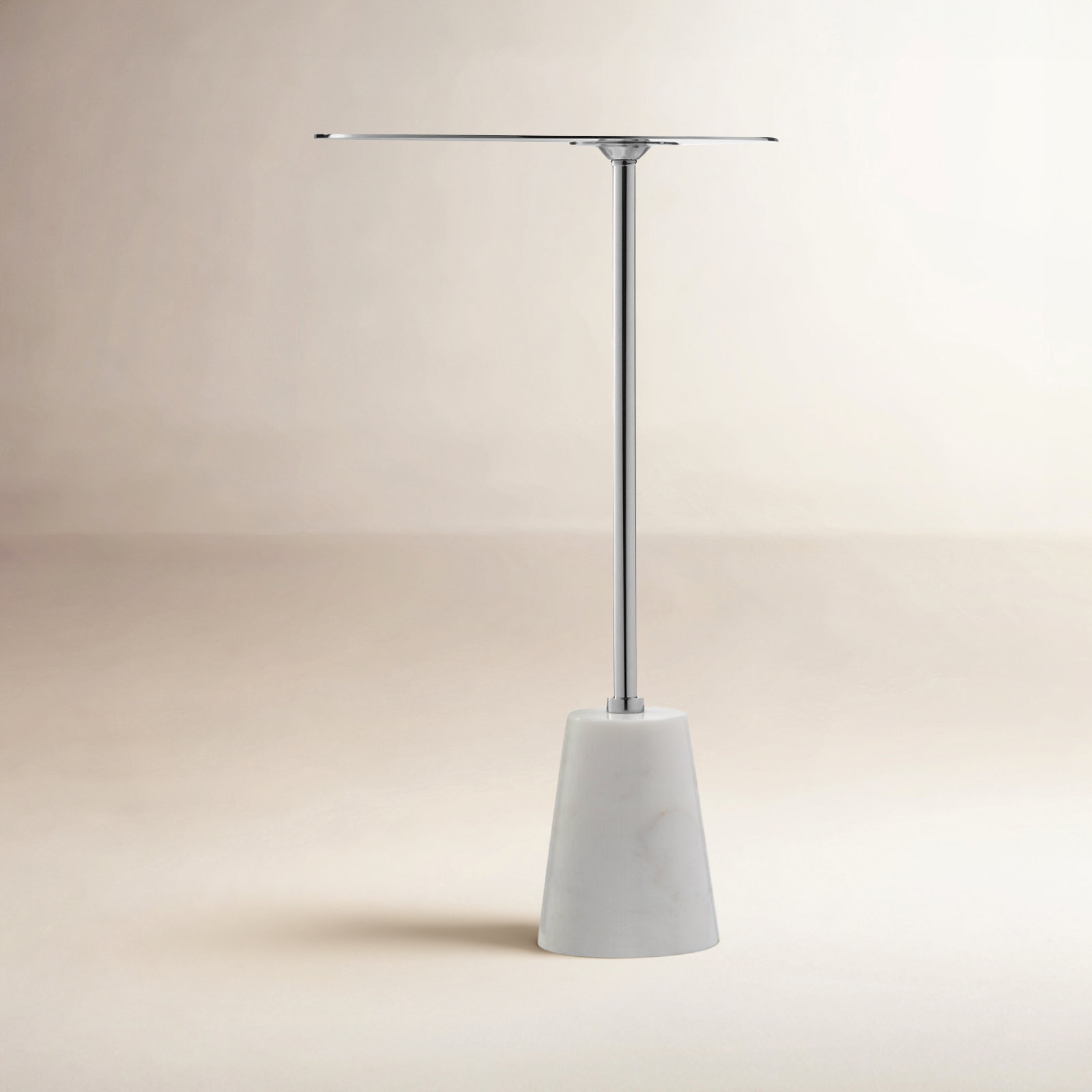 Churchill 8" End Table, Silver/Gray, White