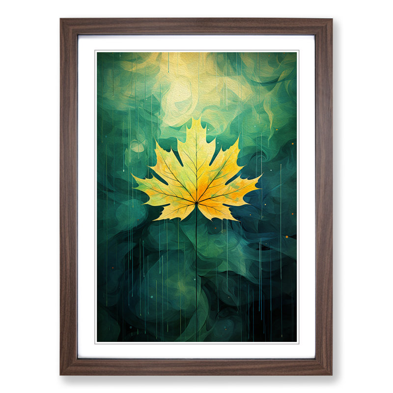 Leaf Futurism - Framed Print, Walnut, 34cm H x 25cm W x 2cm D