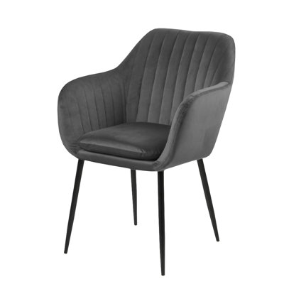 Saster 101.6cm H Tufted Velvet Upholstered Metal Armchair