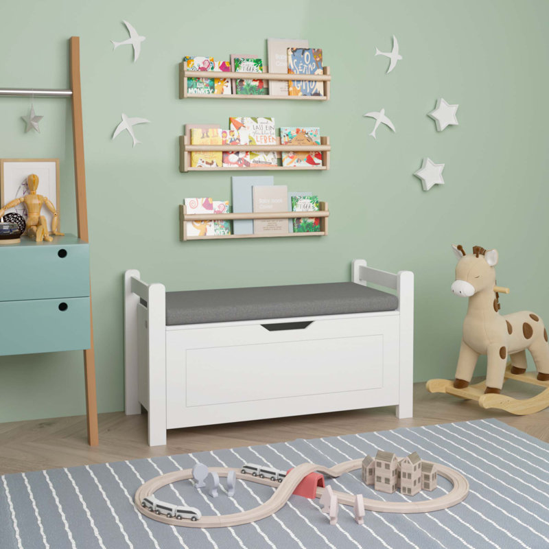 Coffre à jouets pour enfants, coffre à jouets, grande armoire de rangement, rangement pour jouets, grande armoire de rangement avec banc à coussin