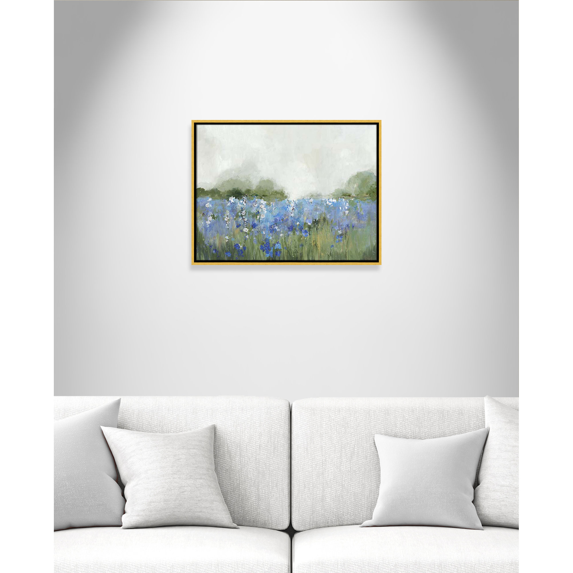 Meadows Bluebells Field by Allison Pearce, Gold Framed, 19.5" H x 25.5" W x 2" D