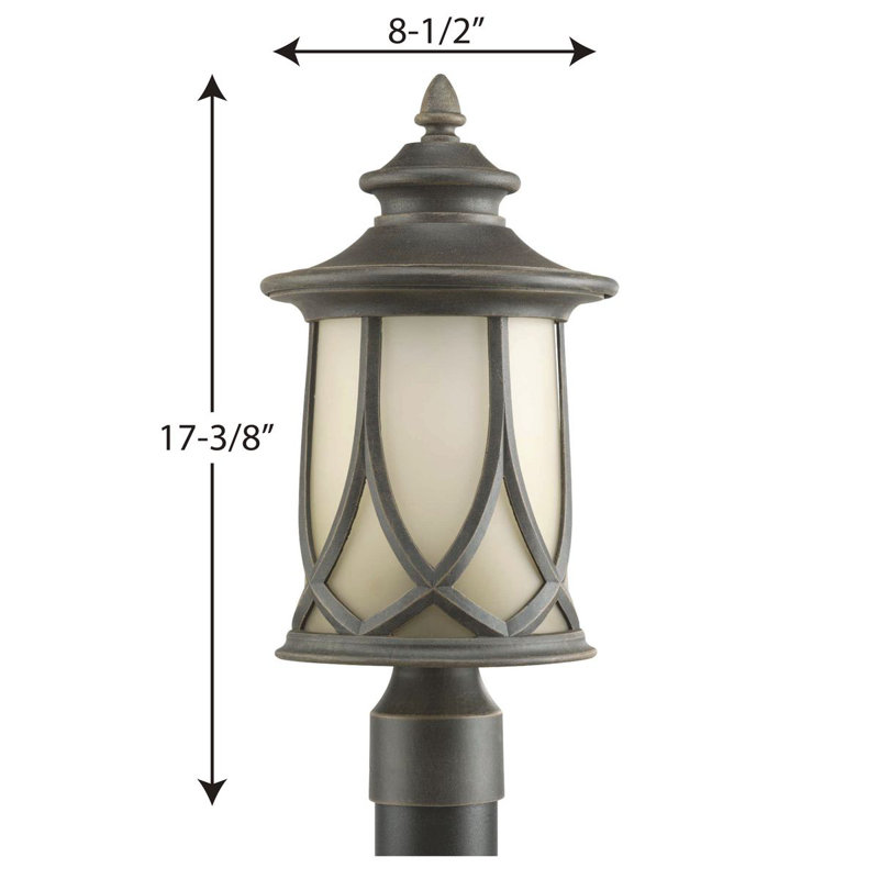 Aged Copper 17" Ceramic Outdoor Post Lantern