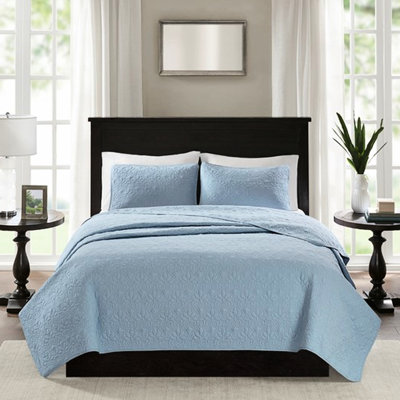 Couette King/King bleue - Coton prélavé pour des nuits paisibles - Motif attrayant - Garnissage doux et prélavé