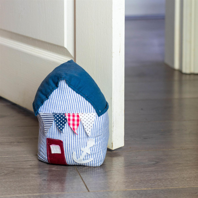 Nicola Spring - Beach Hut Door Stops - 15 x 21cm - Blue Stripe