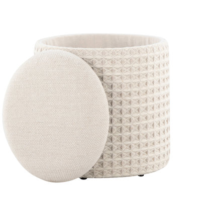 18-Inch Wool Storage With 3D Woven Texture, Removable Lid, Indoor Storage, 250 Lbs Weight Capacity 18" Of Wool, Textured Styling, Use Only,