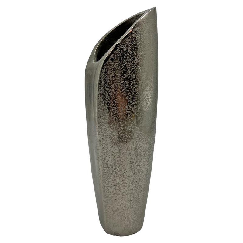 Keyly Handmade Aluminum Table Vase, Silver