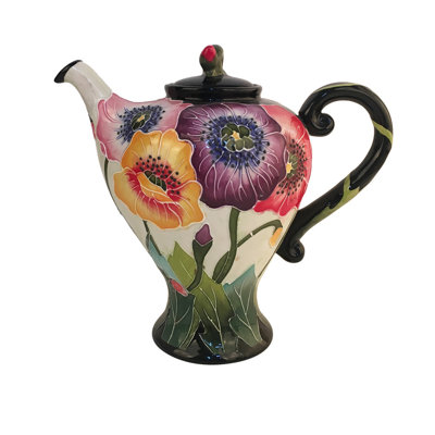 Red Barrel Studio® Lindbergh Floral Teapot