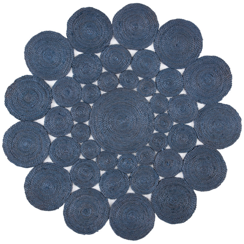 Tapis en jute tissé à la main Durham, Rond 4 pi