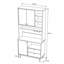 Garde-manger Aurelia de 81 po avec tablettes ouvertes et pieds en métal