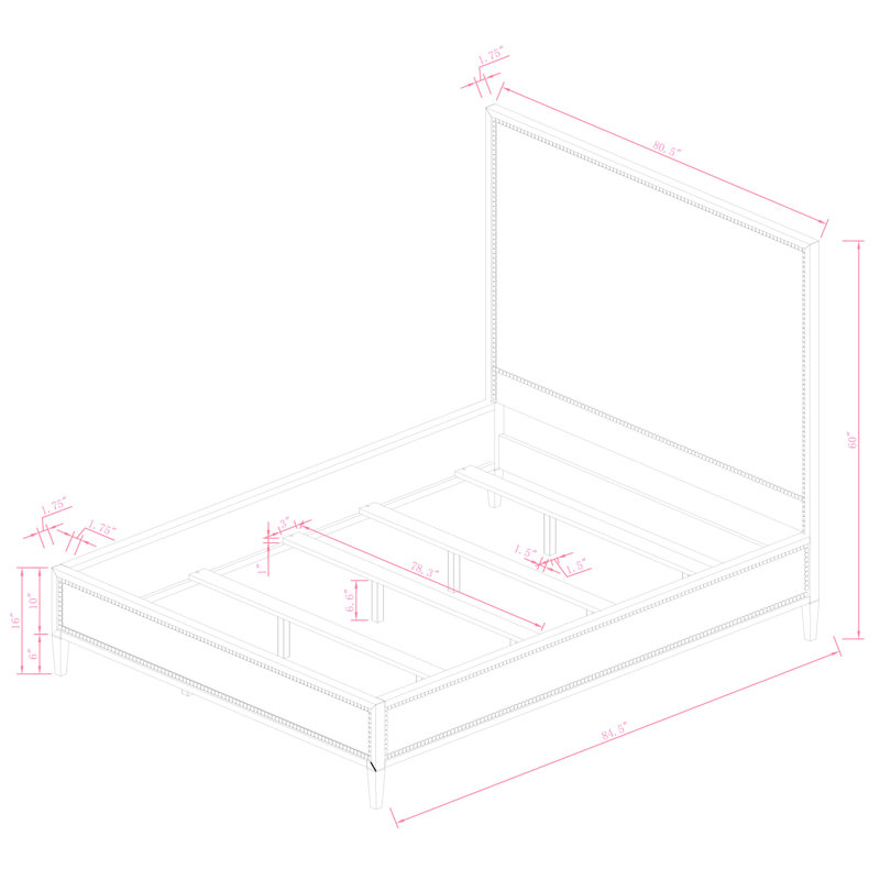 Becki Owens x Surya Hermosa Wood Bed, King