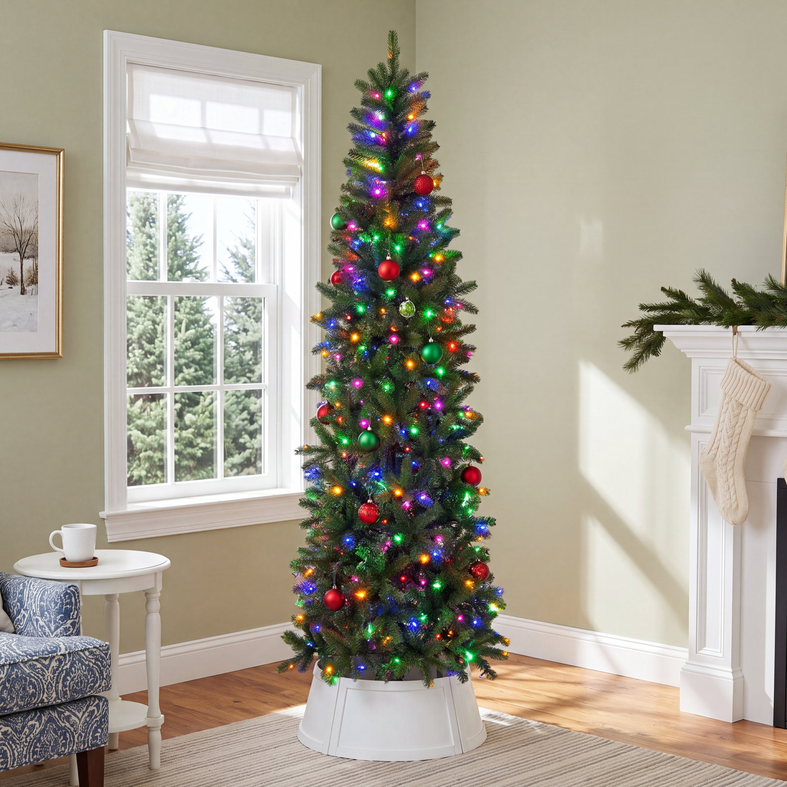 90' Lighted Pine Christmas Tree