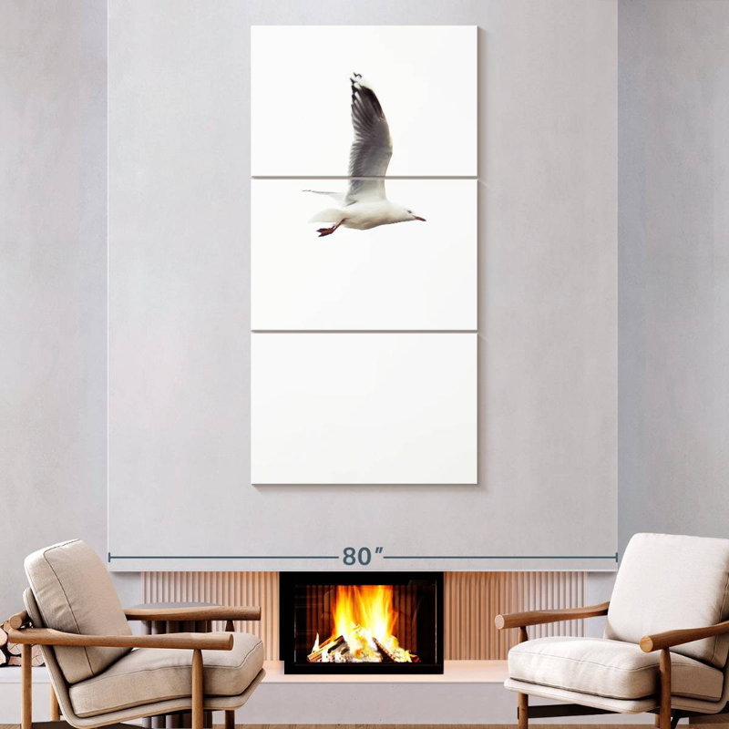 Seagull Flying, 80" H x 39" W