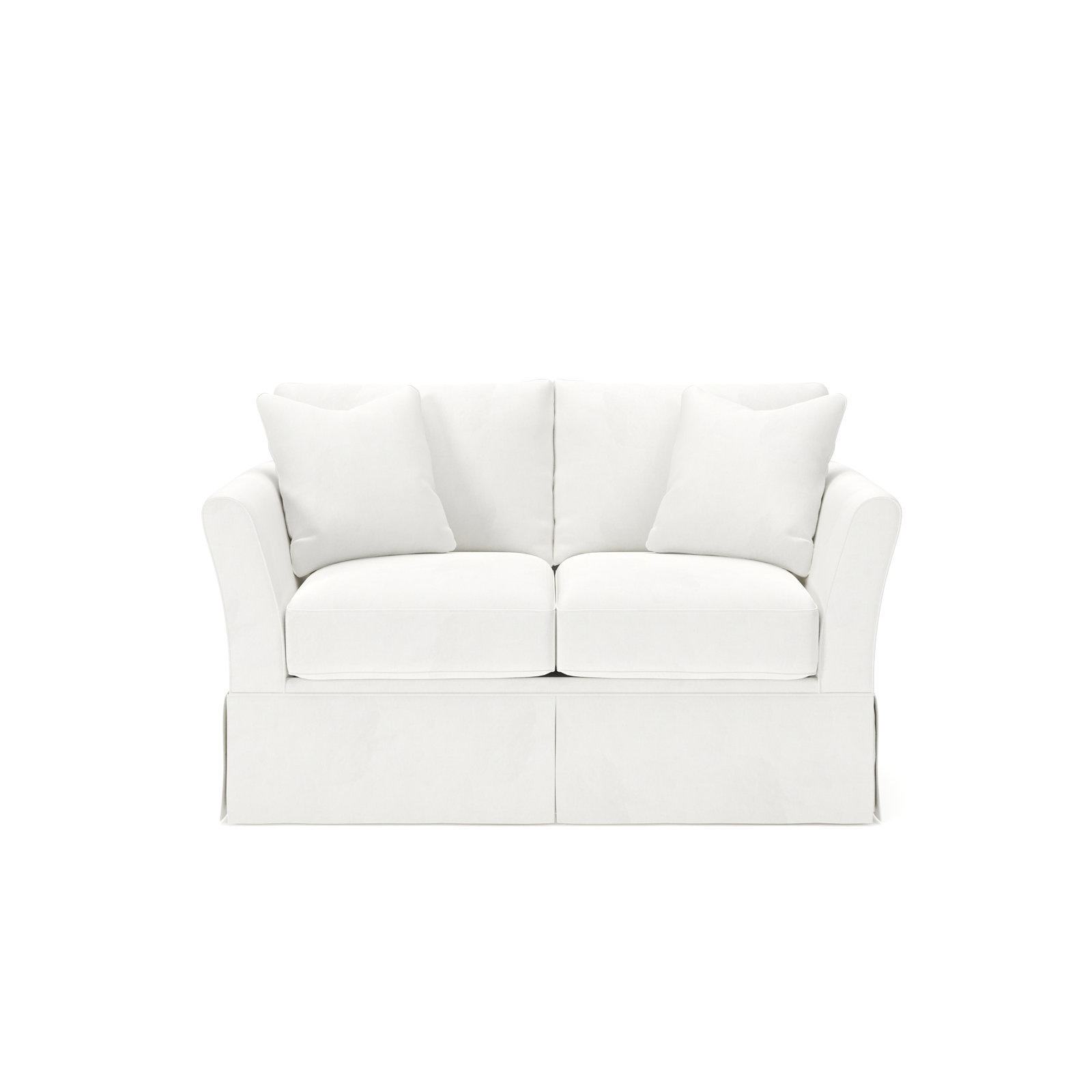 Shelby 60'' Upholstered Sofa, Classic Bleach White